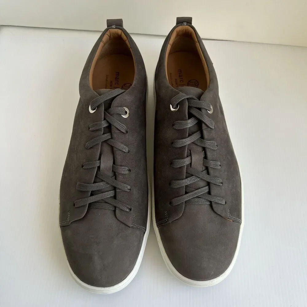Marc Joseph Mens Union Sq Grey Washed Nappa Fashion Sneaker Size 13